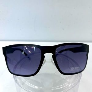 GUESS, BLACK METAL FRAME WITH LAVENDER  LENSES, SUNGLASSES, 100% UV PROTECTION